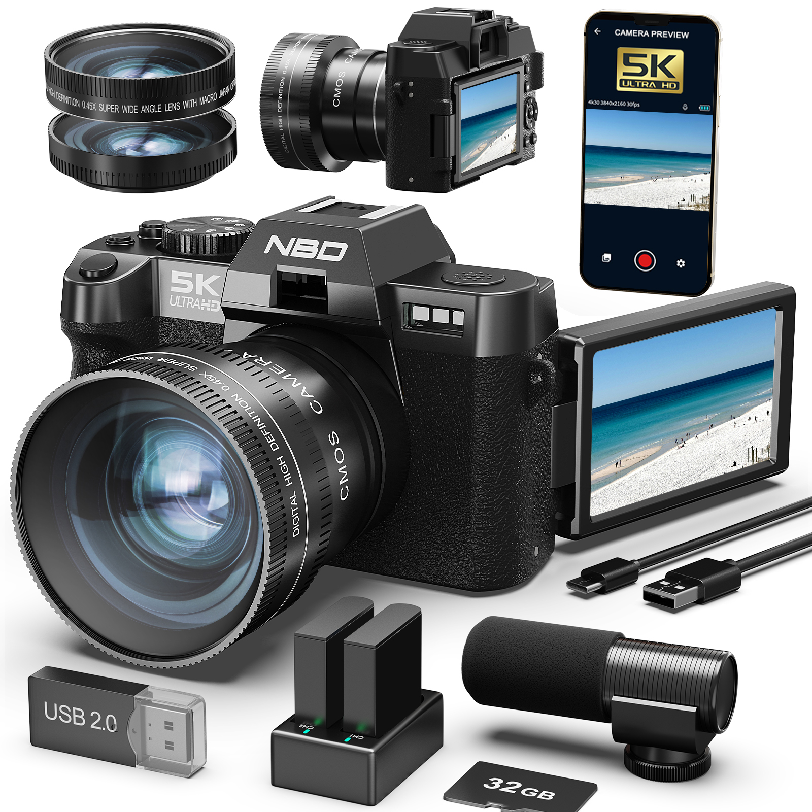 NBD Digital Cameras 5K&48MP Ph - Japanese Lifestyle Video avis et prix