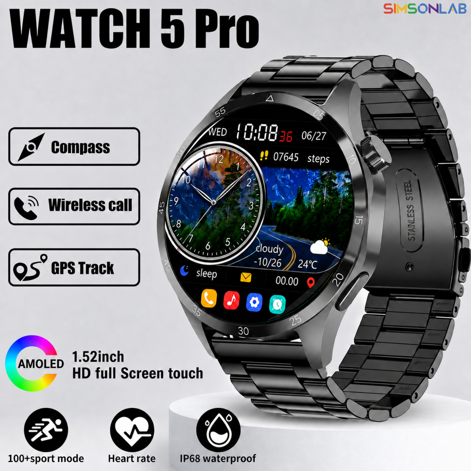 2026 New Smart Watch Men AMOLE - Japanese Lifestyle Books avis et prix