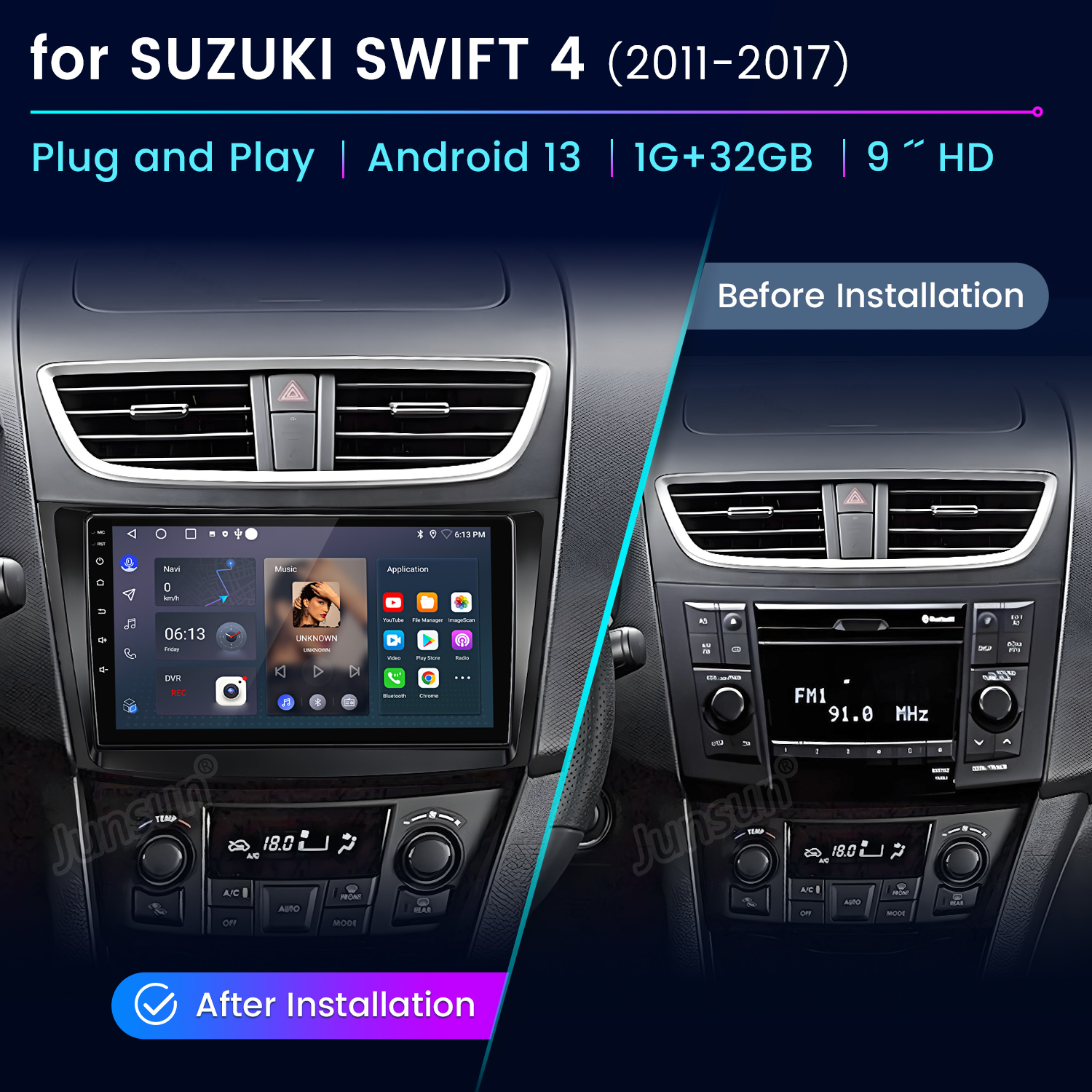Junsun AI Voice Car Stereo Rad - Japanese Lifestyle Video avis et prix